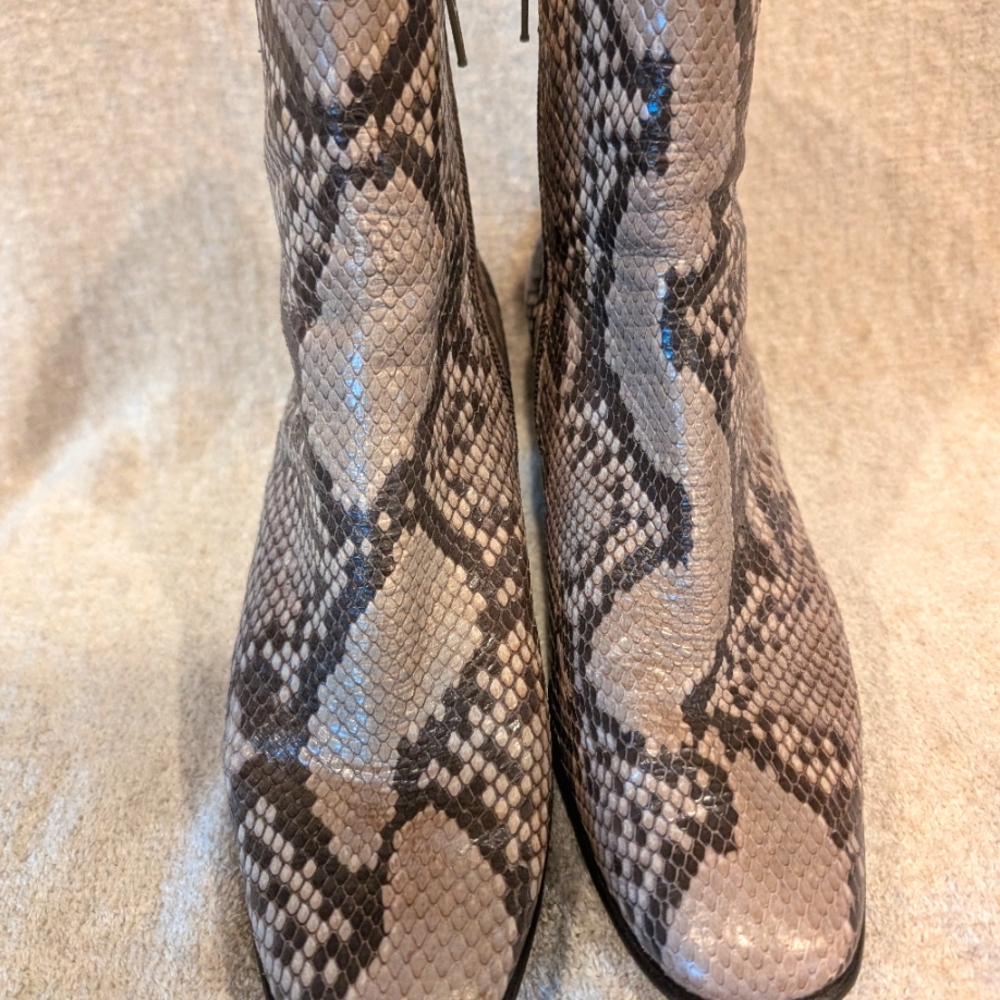 Snakeskin Italian Ankle Boots - image 2